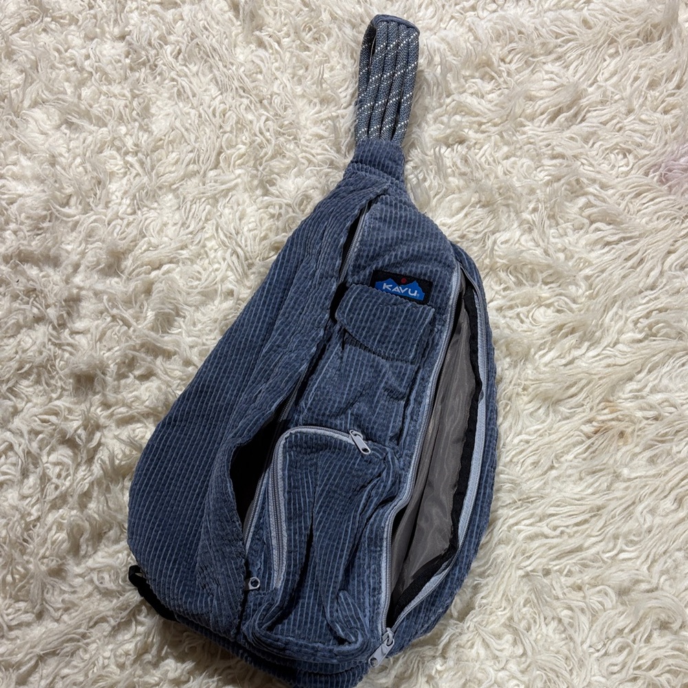 KAVU Rope Cord Blue Sling Bag